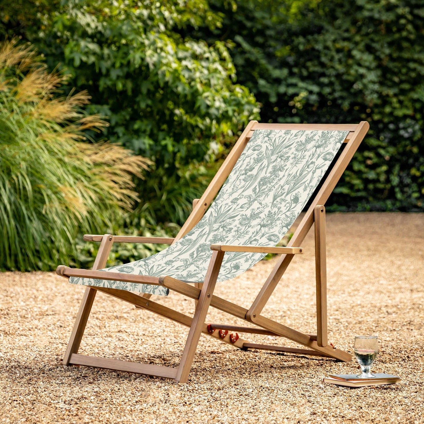 Gallery Interiors Outdoor Cino Deck Chair in Verde Flora