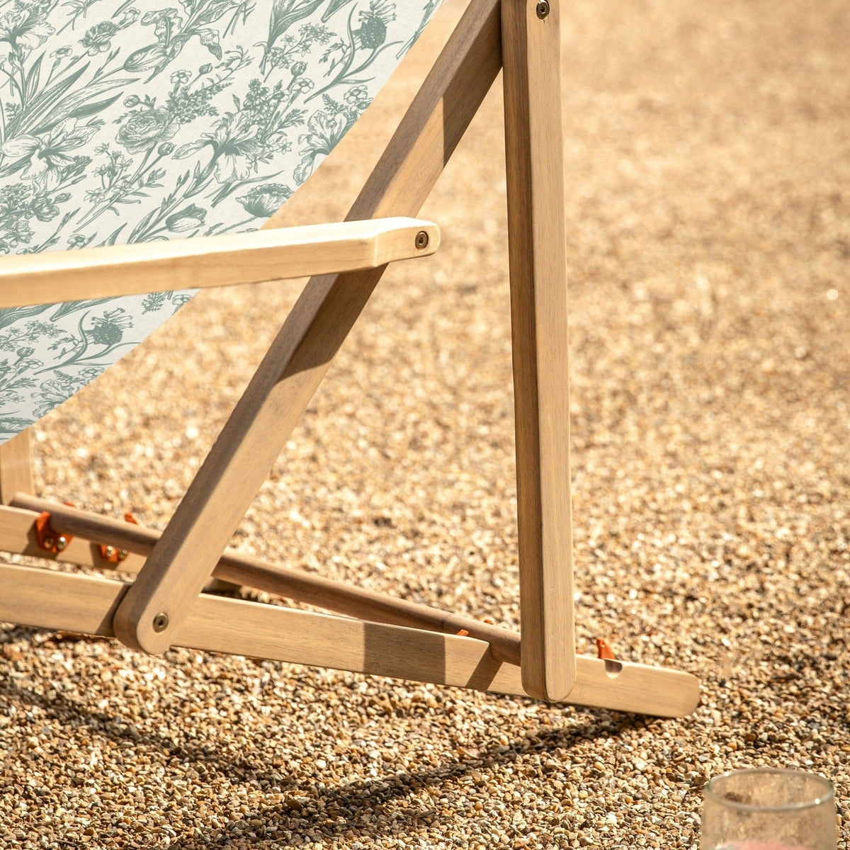 Gallery Interiors Outdoor Cino Deck Chair in Verde Flora