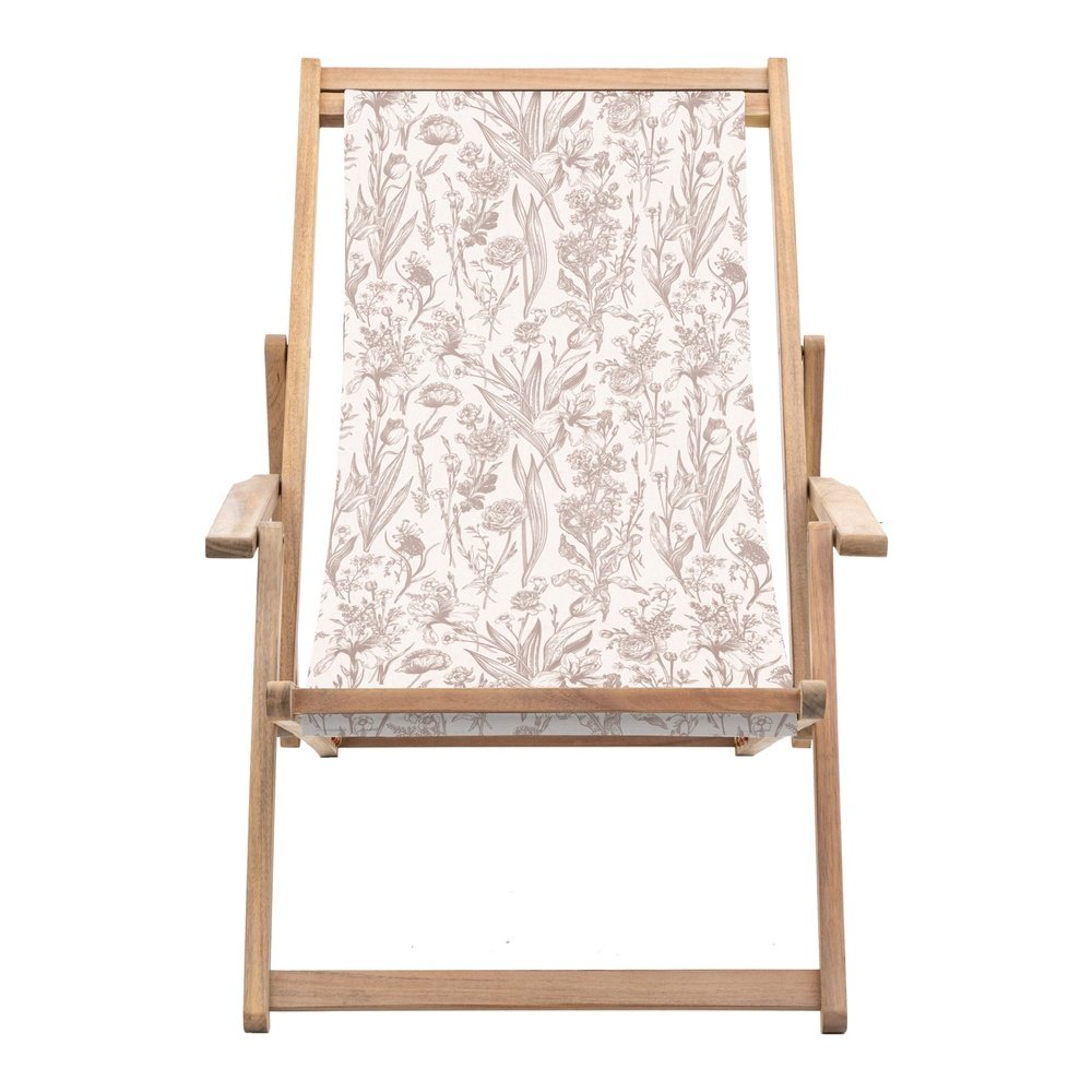 Gallery Interiors Outdoor Cino Deck Chair in Clay Flora