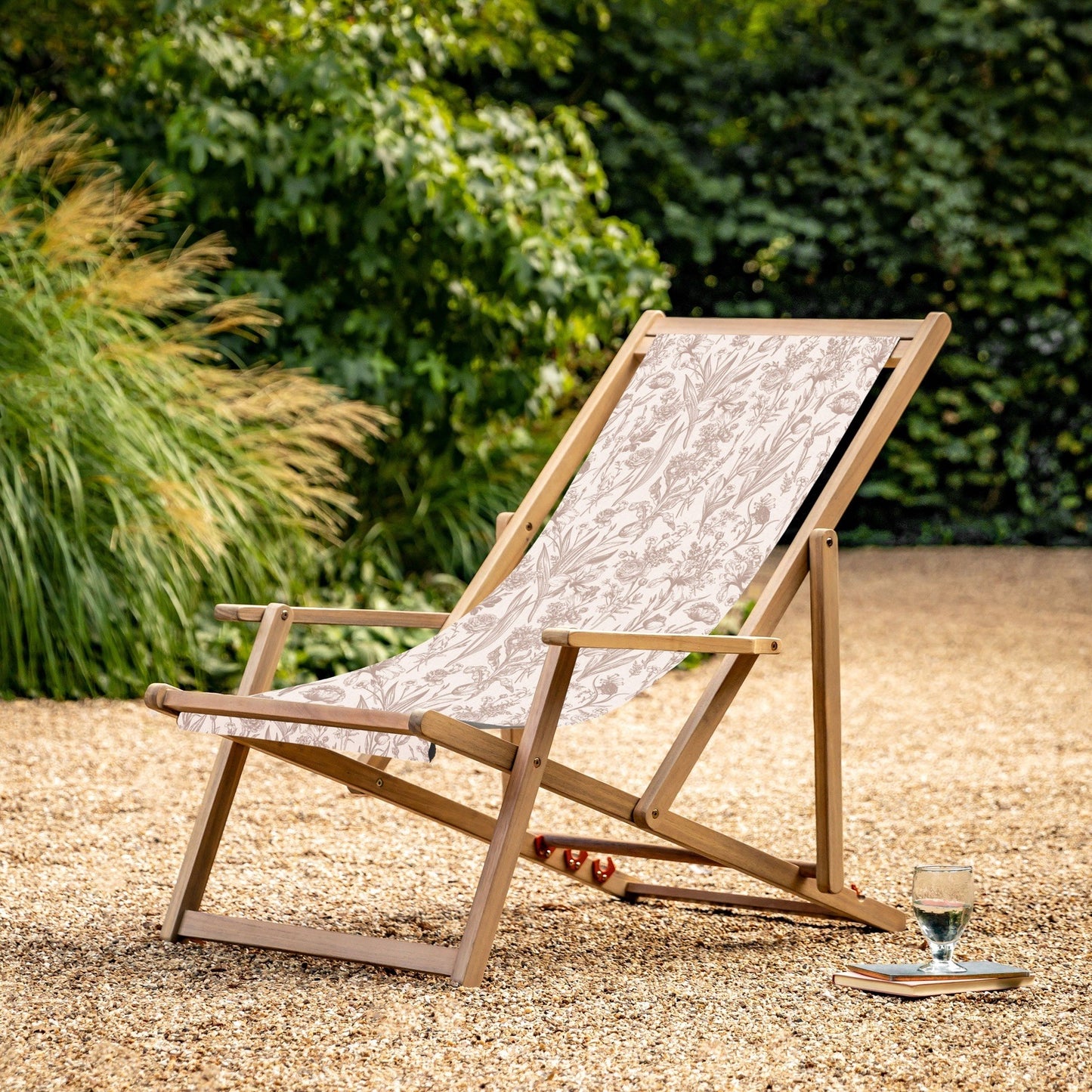 Gallery Interiors Outdoor Cino Deck Chair in Clay Flora