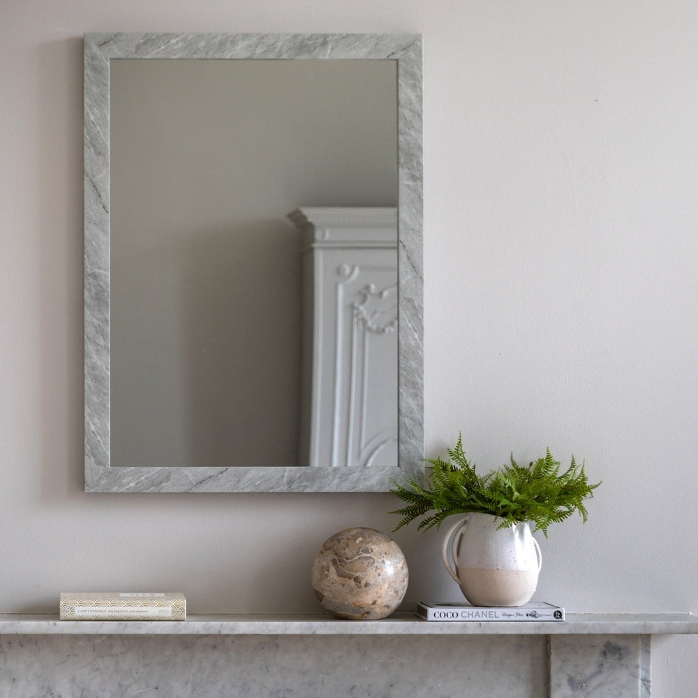 Romano Mirror 77x57cm - Marbled White GalleryDirect 2