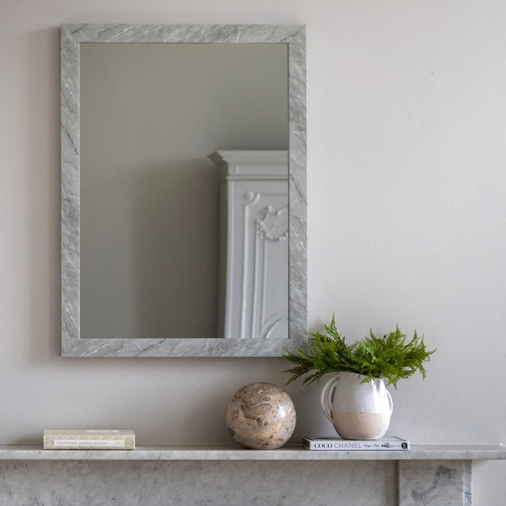 Romano Mirror 77x57cm - Marbled White GalleryDirect 2