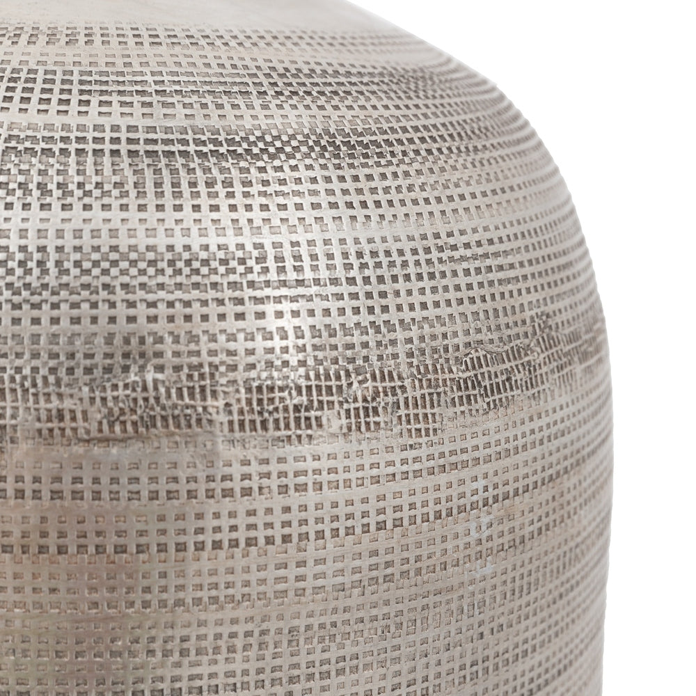 Zahara Hammered Metal Vase - Antique Silver GalleryDirect 4