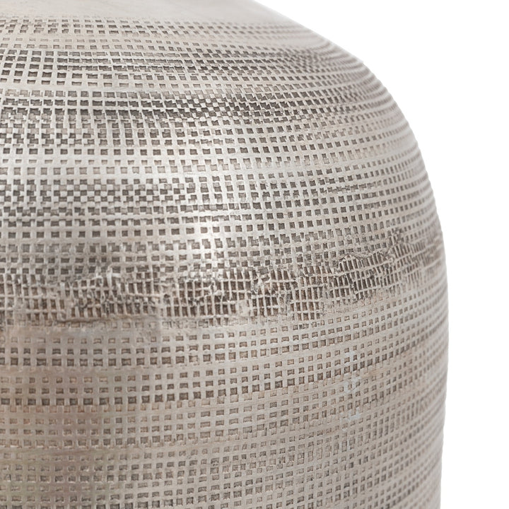 Zahara Hammered Metal Vase - Antique Silver GalleryDirect 4