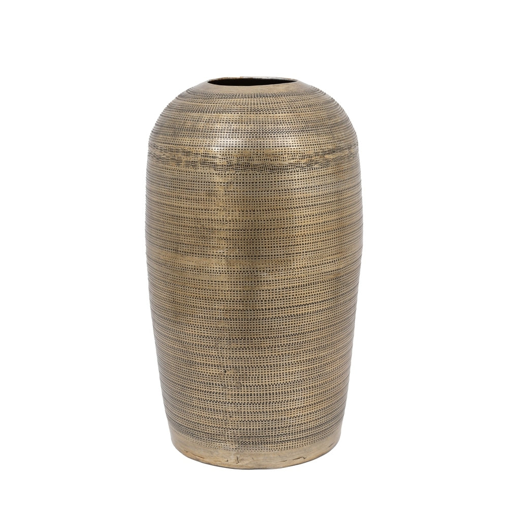 Zahara Hammered Metal Vase - Antique Brass GalleryDirect 1