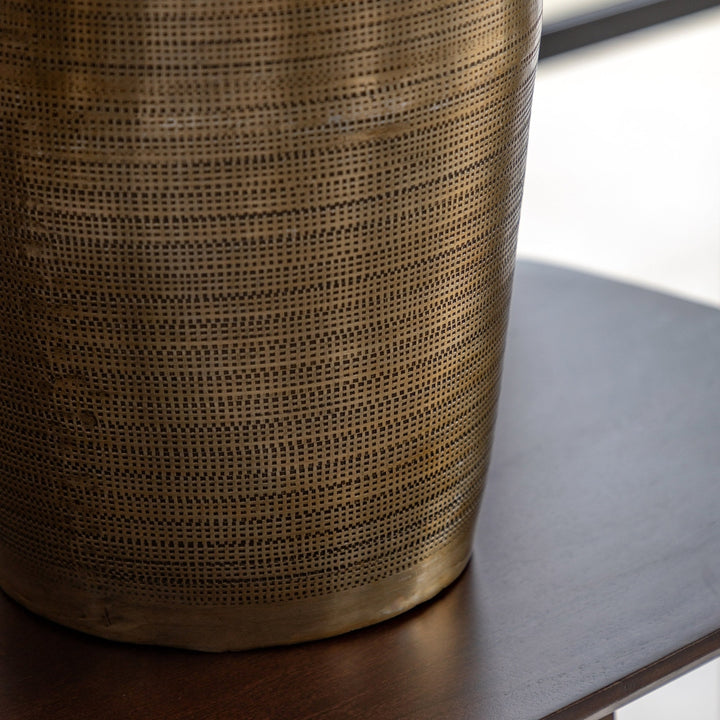 Zahara Hammered Metal Vase - Antique Brass GalleryDirect 3
