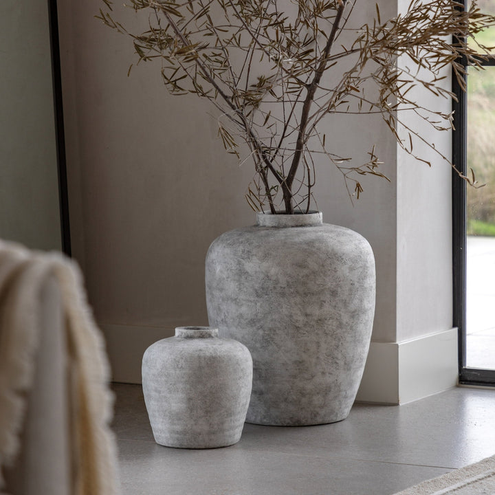 Teguise Ceramic Urn Vase - Grey GalleryDirect 2
