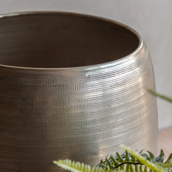 Chatai Set of 2 Planters - Antique Silver GalleryDirect 4