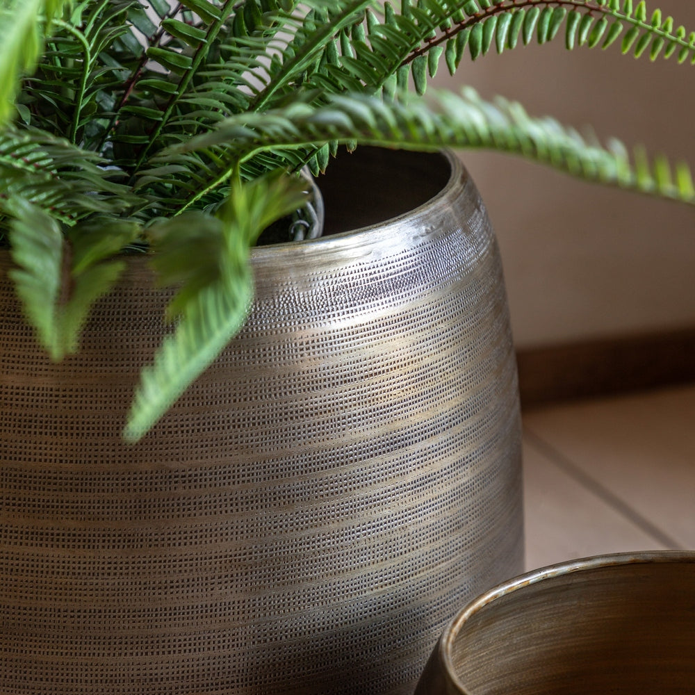 Chatai Set of 2 Planters - Antique Brass GalleryDirect 4