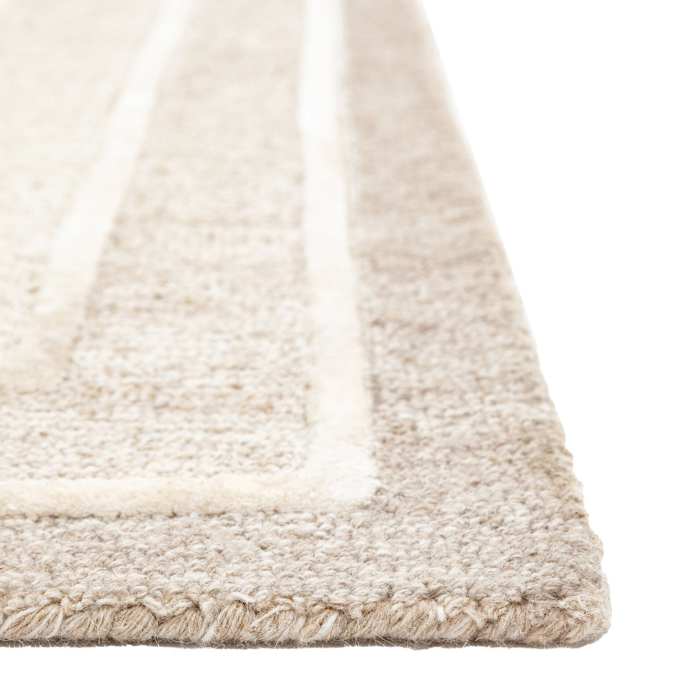 Ithaca Tonal Border Rug 120x180cm - Beige GalleryDirect 3