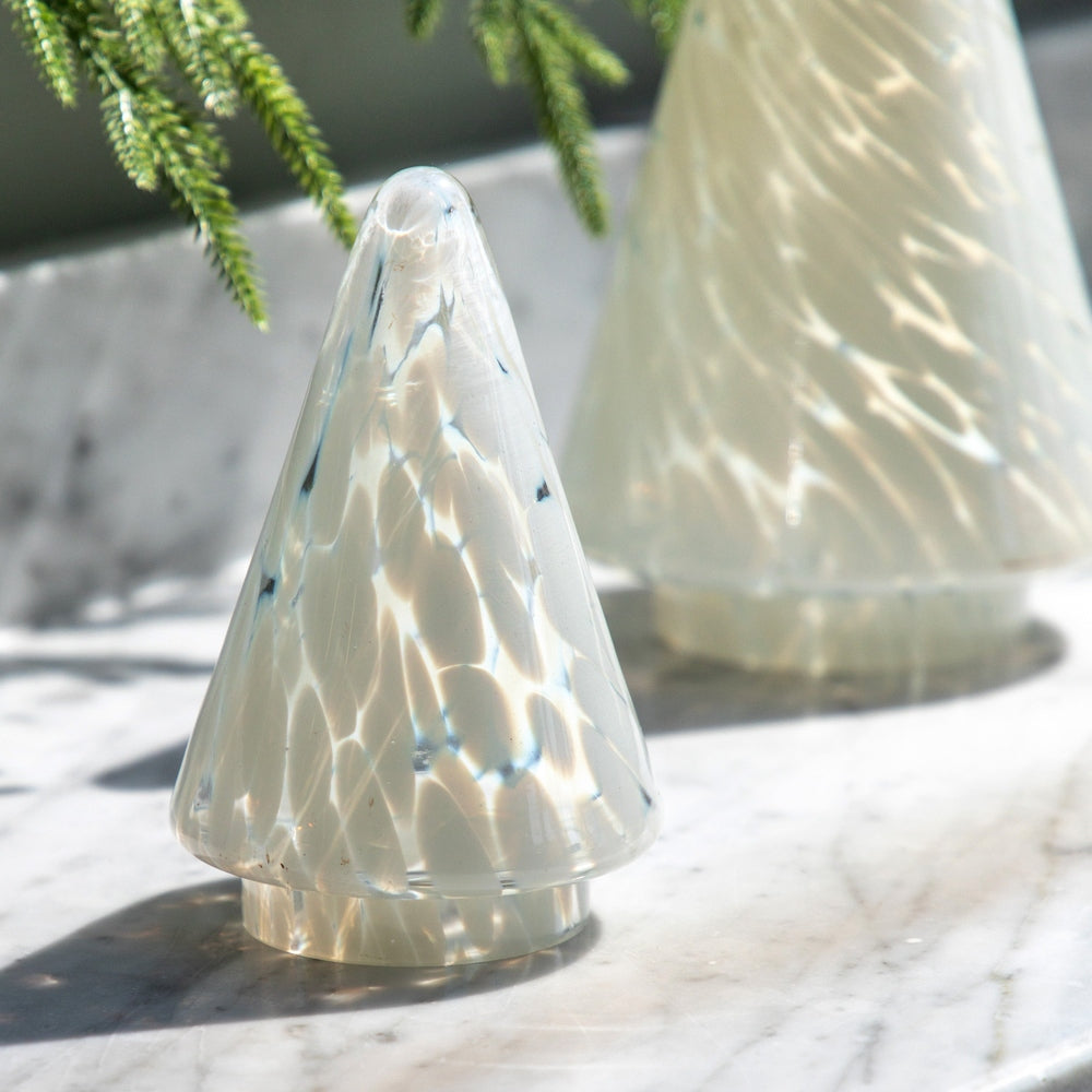 Confetti Glass Tree Decoration - White GalleryDirect 1