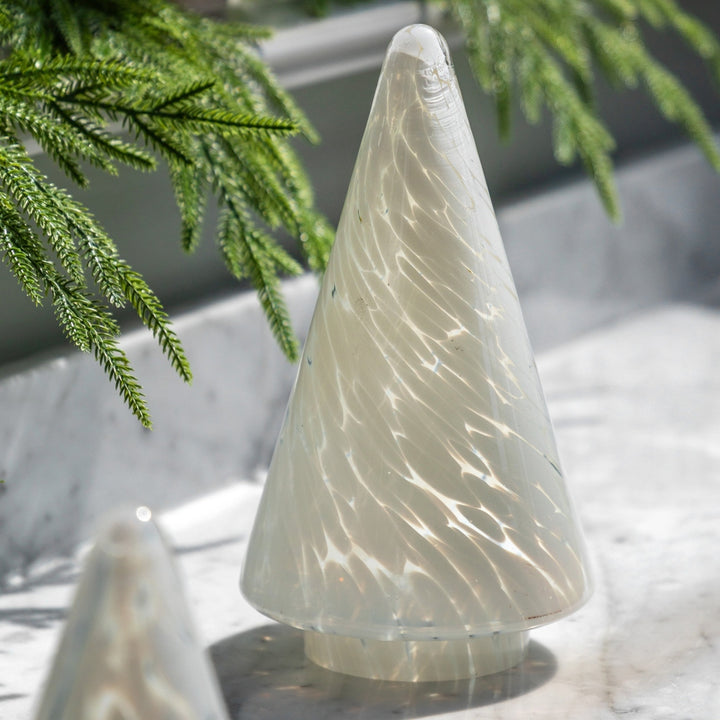 Confetti Glass Tree Decoration - White GalleryDirect 8