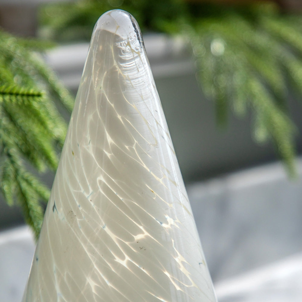 Confetti Glass Tree Decoration - White GalleryDirect 6