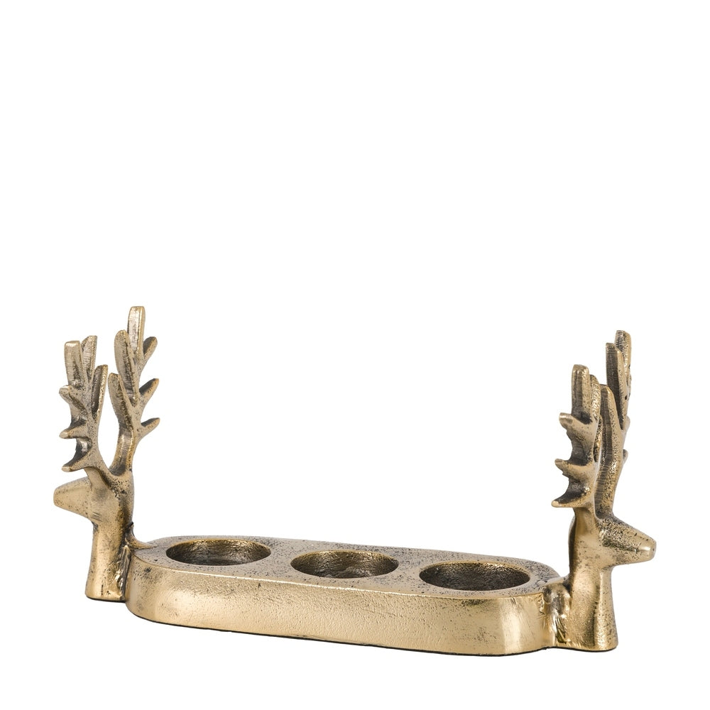 Stag Trio Tealight Holder - Gold GalleryDirect 4