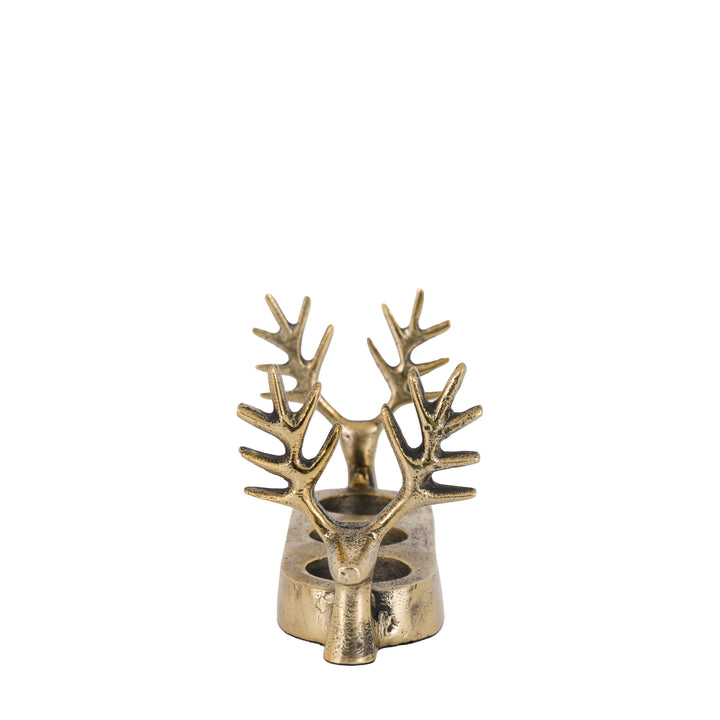 Stag Trio Tealight Holder - Gold GalleryDirect 5