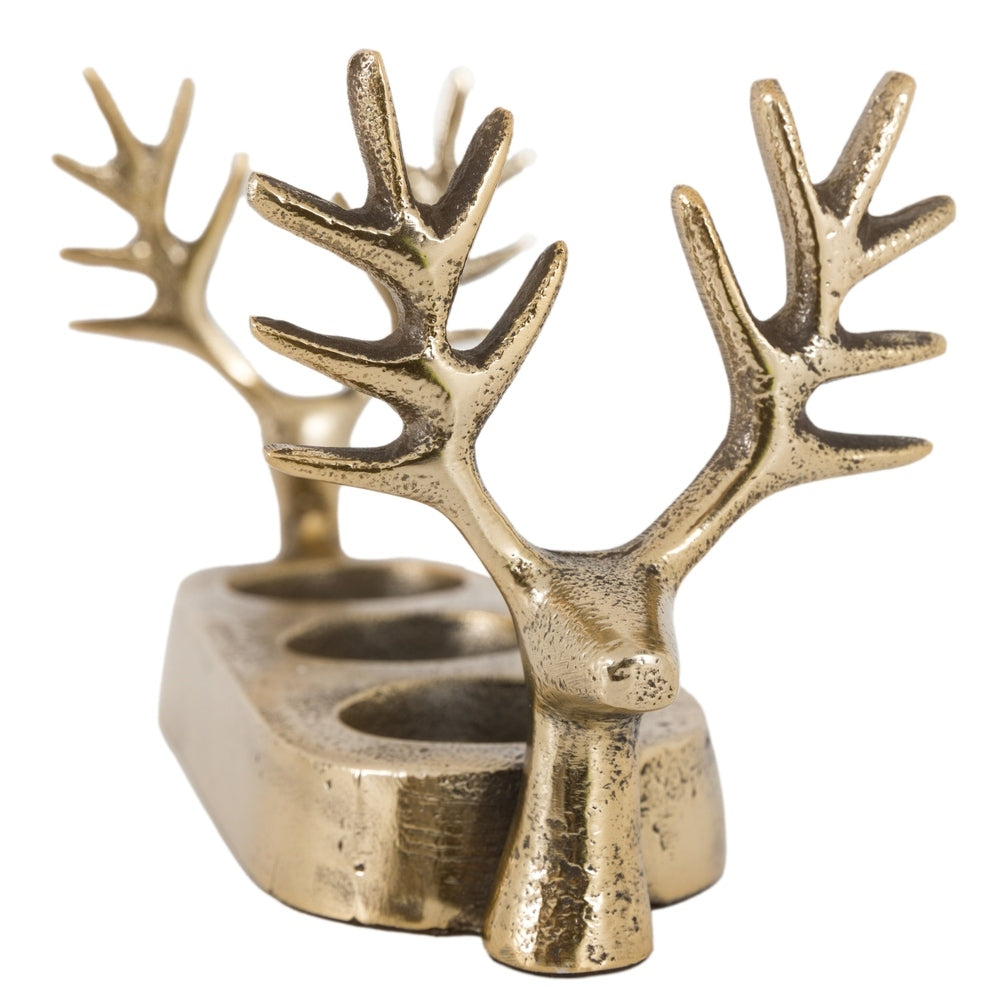 Stag Trio Tealight Holder - Gold GalleryDirect 7