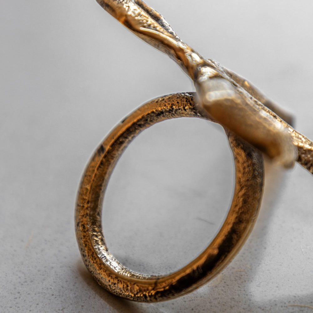 Bow Napkin Ring Set of 4 - Antique Gold GalleryDirect 4