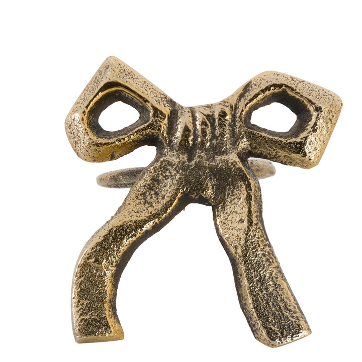 Bow Napkin Ring Set of 4 - Antique Gold GalleryDirect 2