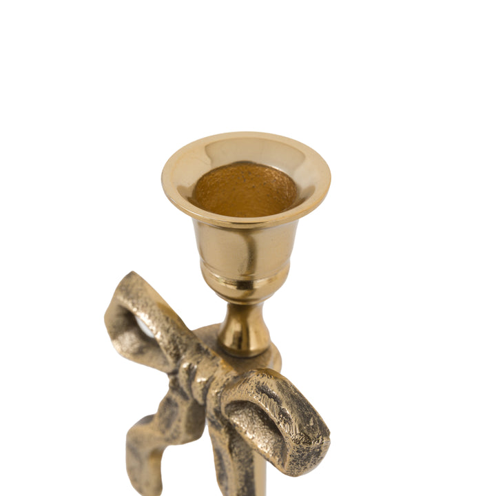 Bow Dinner Candle Holder - Gold GalleryDirect 5