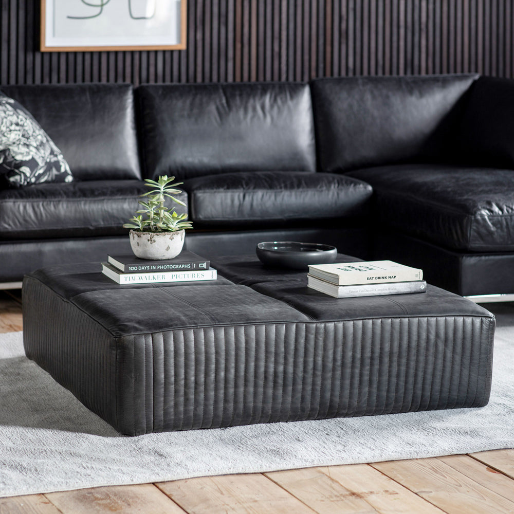  Olivia's-Gallery Interiors Barham Slab Coffee Table in Black | Outlet-Black 757 