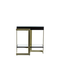 Gallery Interiors Ardella Side Table in Black