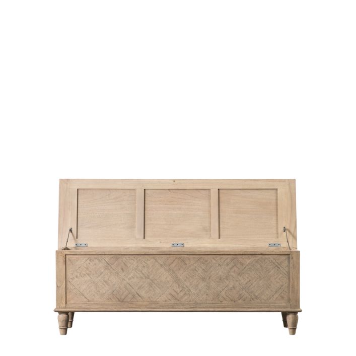 Gallery Interiors Mustique Hall Bench Chest in Natural