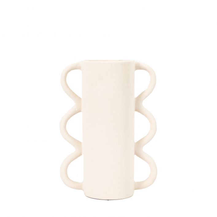 Gallery Interiors Sumba Vase in White