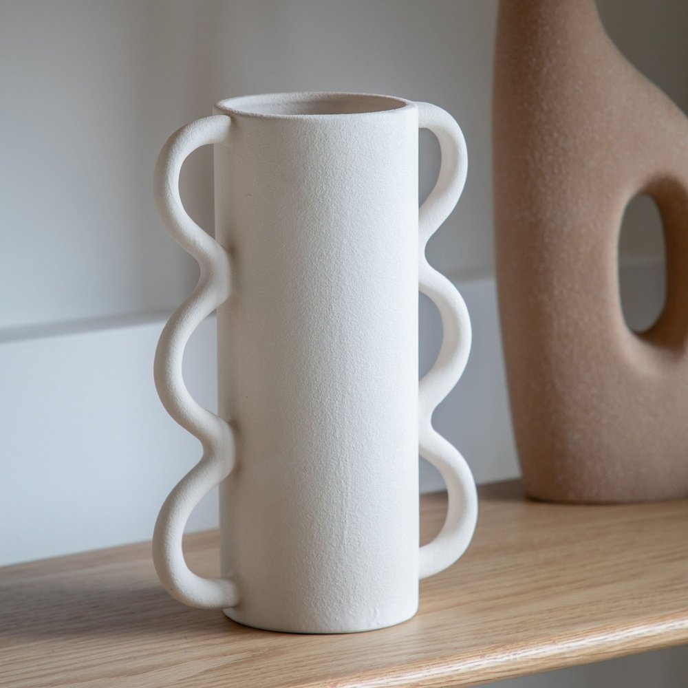 Gallery Interiors Sumba Vase in White