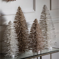 Gallery Interiors Glittered Brush Tree in White