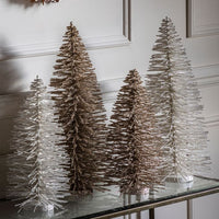 Gallery Interiors Glittered Brush Tree in Champagne