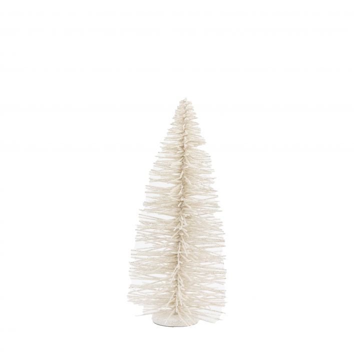 Gallery Interiors Glittered Brush Tree in White