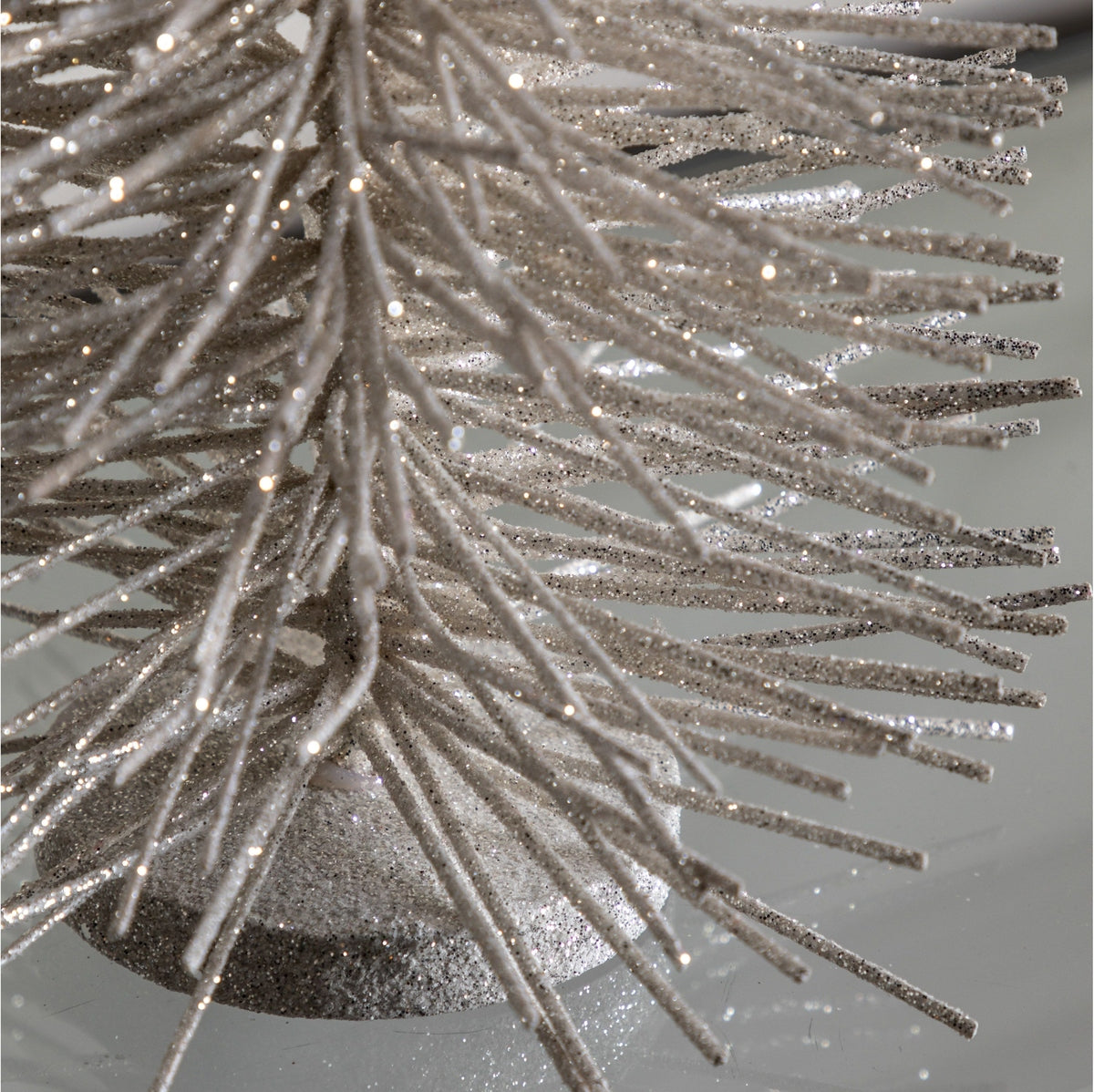 Gallery Interiors Glittered Brush Tree in White