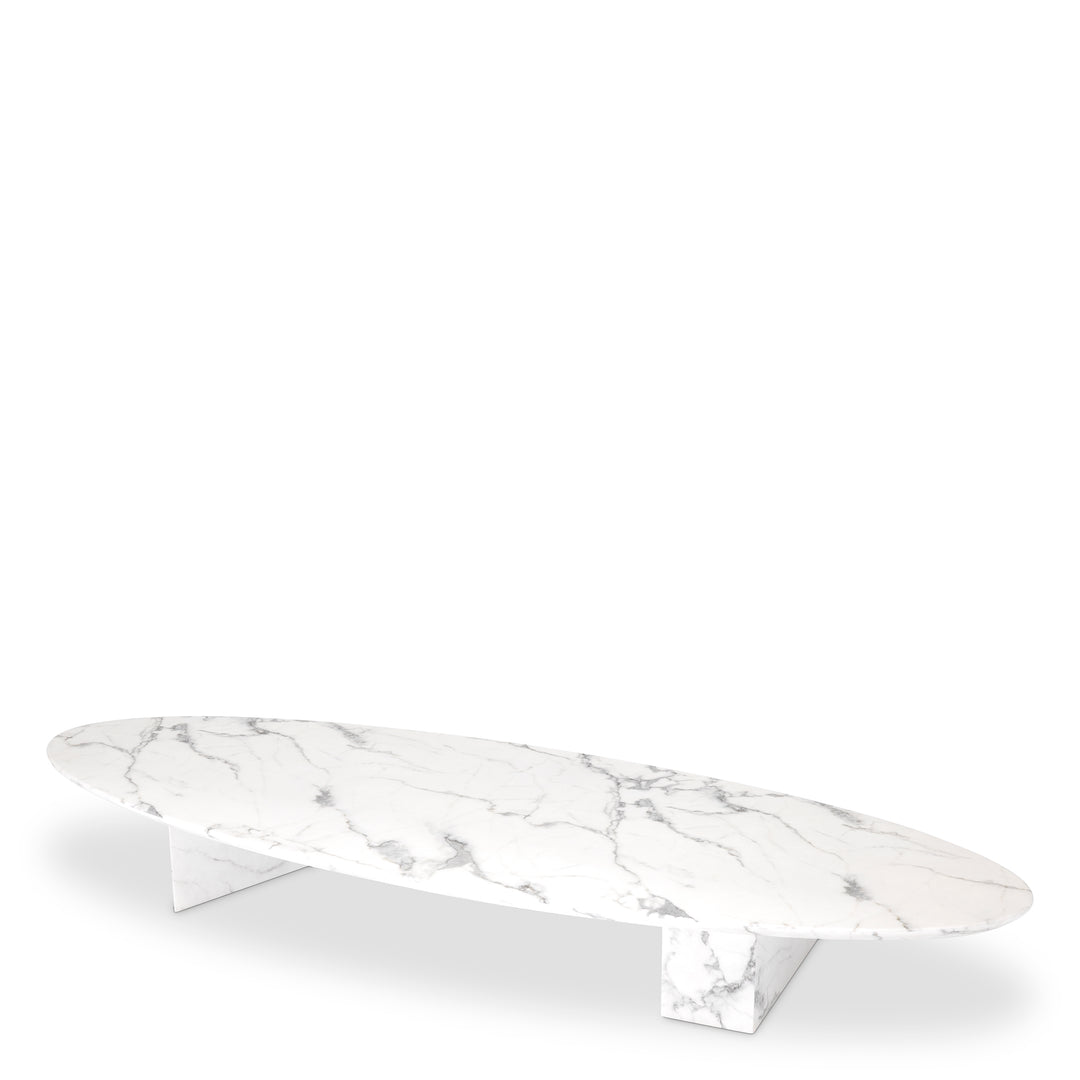 Aurore Coffee Table - White Faux Marble