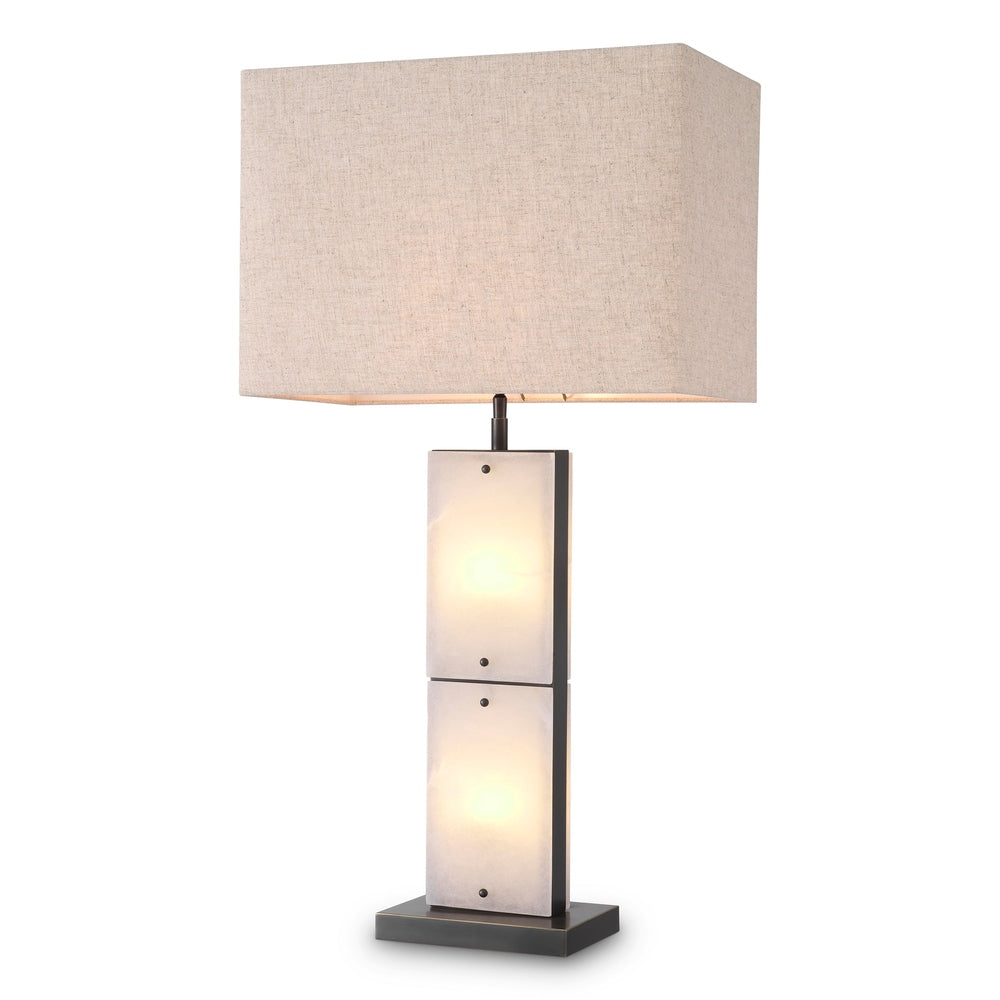 Ortiz Alabaster Table Lamp - Bronze