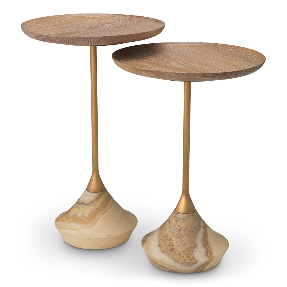Puglia Set Of 2 Side Tables - Onyx