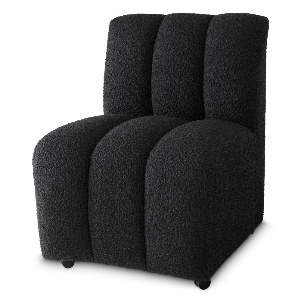Kelly Dining Chair - Bouclé Black