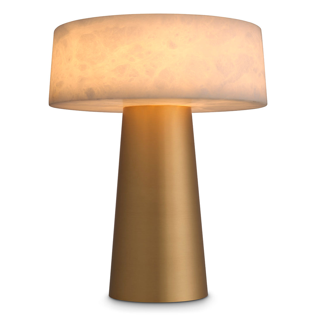 Cinco Alabaster Table Lamp - Antique Brass
