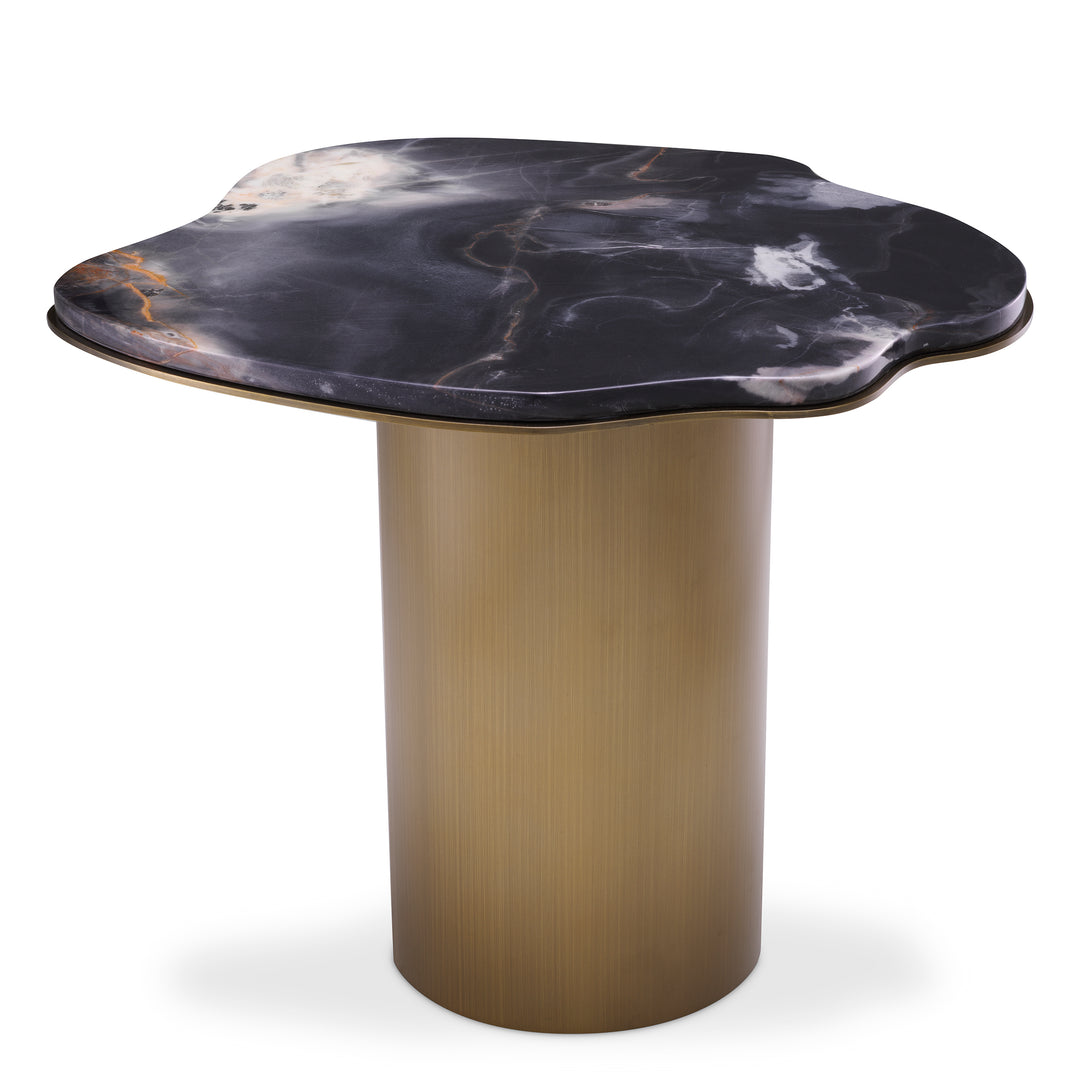 Shapiro Side Table - Black Marble