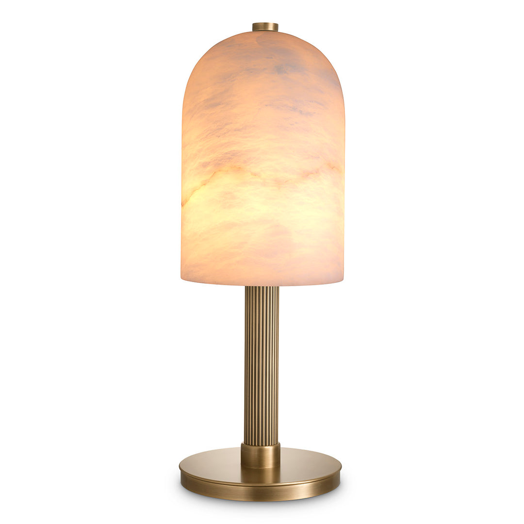 Kayla Alabaster Table Lamp - Antique Brass