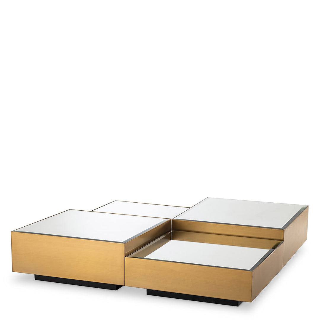 Esposito Set Of 4 Coffee Tables - Brushed Brass