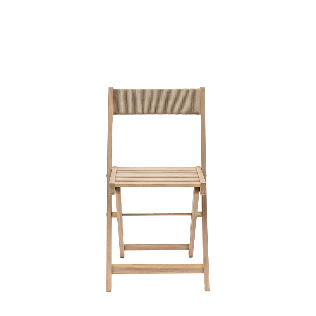 Lindos Acacia Set of 2 Folding Chairs - Natural GalleryDirect 1