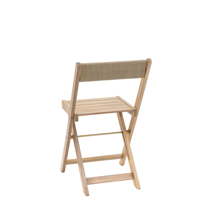 Lindos Acacia Set of 2 Folding Chairs - Natural GalleryDirect 4