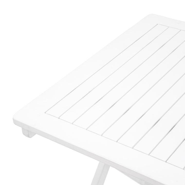 Lindos Acacia Folding Dining Set - White GalleryDirect 9