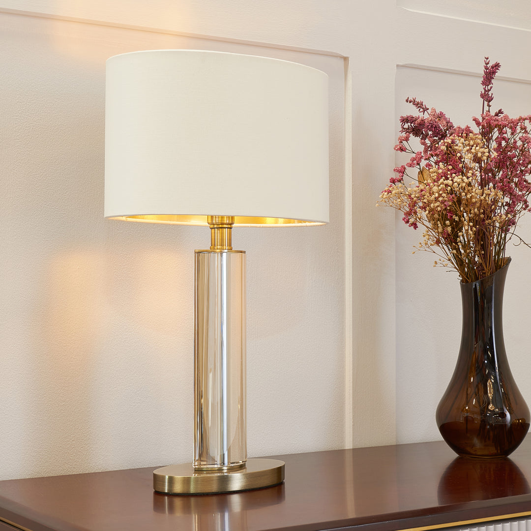 Lisle Table Lamp - Antique Brass
