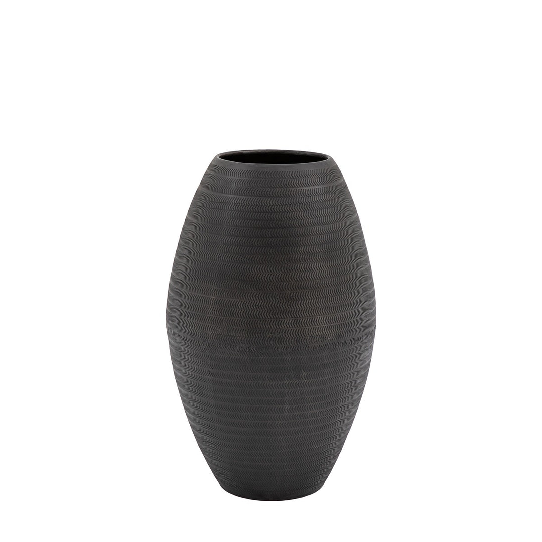Artistic Aluminium Tall Vase Arrow - Black GalleryDirect 1