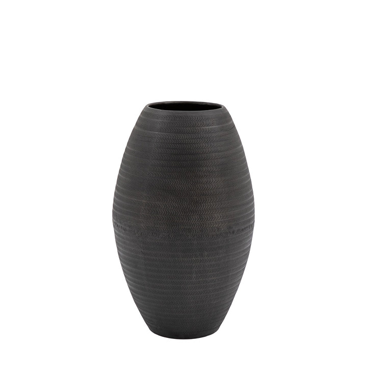 Artistic Aluminium Tall Vase Arrow - Black GalleryDirect 1