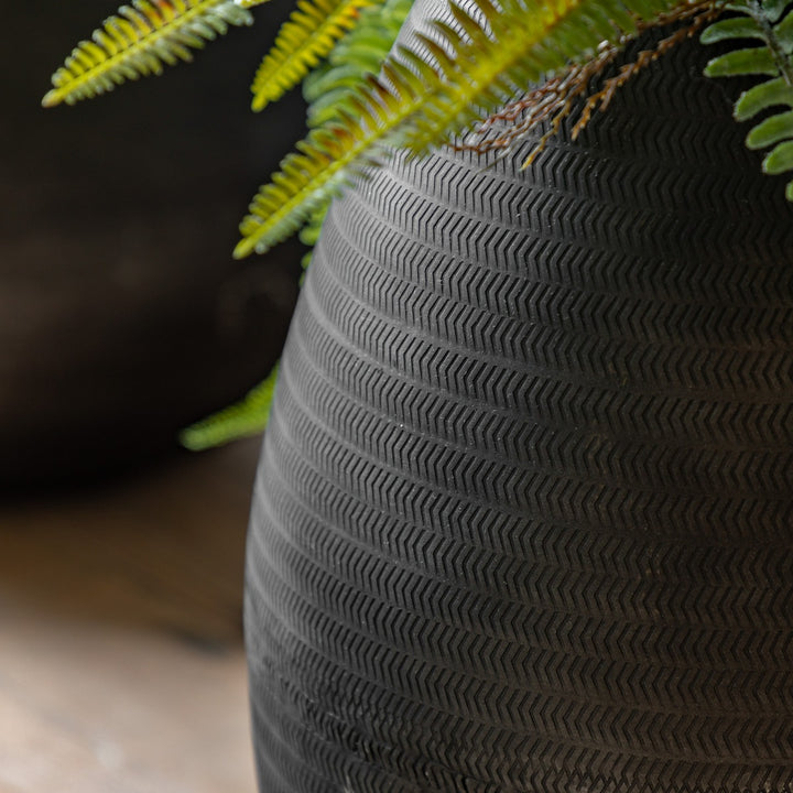 Artistic Aluminium Tall Vase Arrow - Black GalleryDirect 3