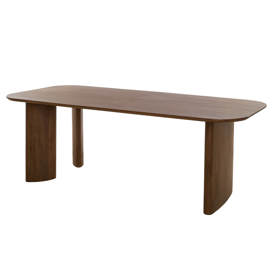 Aymara Acacia Wood Rectangular Dining Table - Dark Brown Light & Living 3