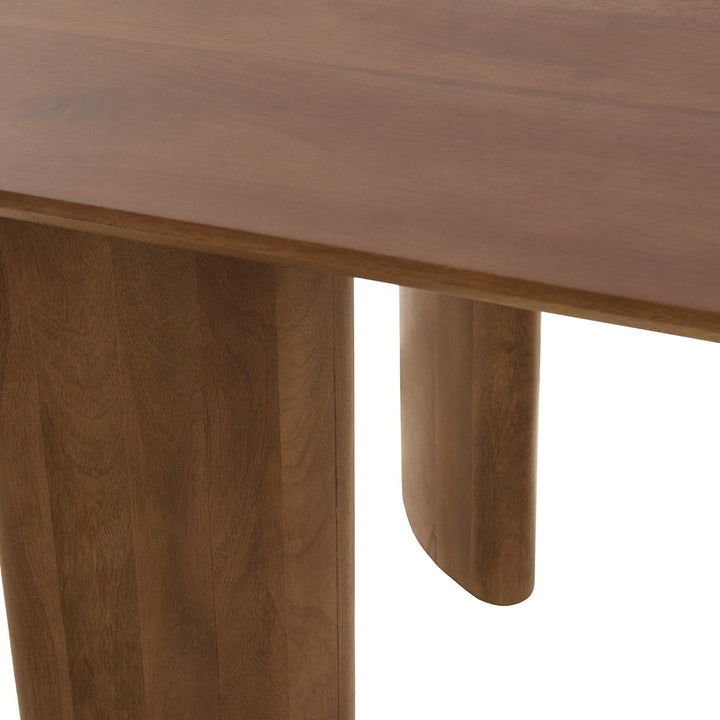 Aymara Acacia Wood Rectangular Dining Table - Dark Brown Light & Living 5