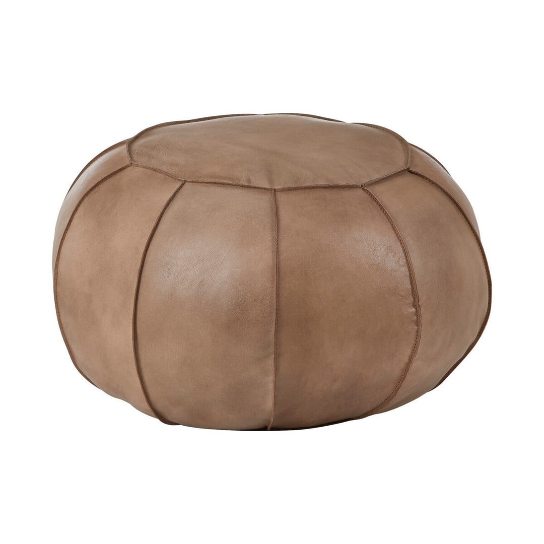 Buffalo Leather Pouffe - Grey Premier 3